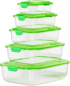 Ételtároló Dobozok Reggeliző 5DB Mikrohullámú Hűtőszekrény Ebéd Doboz A Munkához