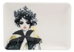 4 darabos étkészlet fekete/fehér/porcelán