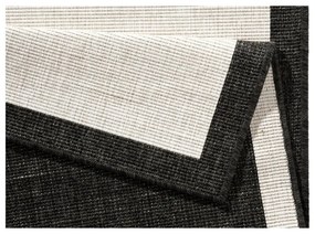 Panama fekete-krémszínű kültéri szőnyeg, 80 x 350 cm - NORTHRUGS
