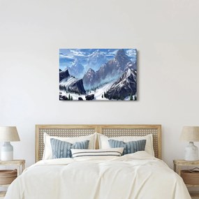 Kép - Festett hegyek (90x60 cm)