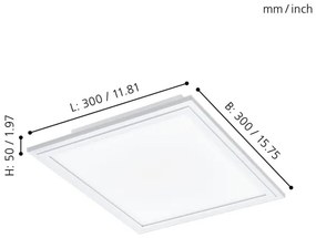 Eglo 96662 - LED Dimmelhető mennyezeti lámpa SALOBRENA-C LED/16W/230V + távirányító