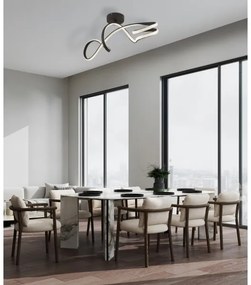 Globo 67341DS - LED Felületre szerelhető csillár SWIRL LED/30W/230V fekete