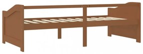 mézbarna 3 személyes tömör fenyőfa kanapéágy 90 x 200 cm