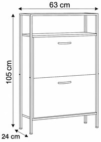 Cipősszekrény polcokkal G1007 OAK, tölgy