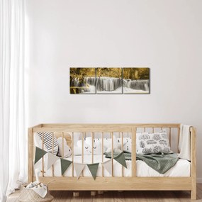 Kép - Vízesés, vintage (órával) (90x30 cm)