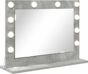 vidaXL Toalett Tükör Beton Szürke 60 x 45 x 18 cm Üveg és mérnöki fa
