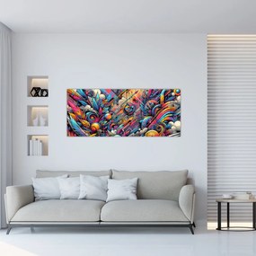 Kép - Színes graffiti (120x50 cm)