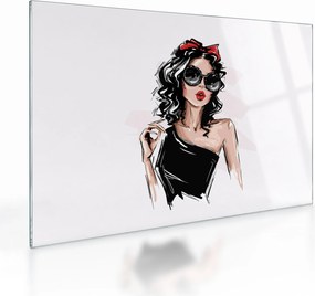 Üveg kép - Divat nő (70x50 cm)