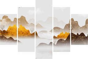 Kép - Hegyek a ködben (150x105 cm)
