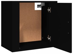 2 db fekete falra szerelhető éjjeliszekrény 50 x 30 x 47 cm