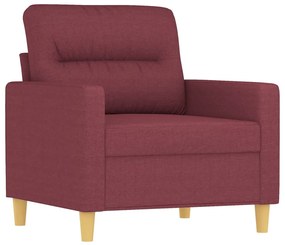 bordó szövet kanapéfotel lábtartóval 60 cm