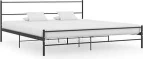 vidaXL fekete fém ágykeret 180 x 200 cm