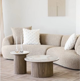 Kerek tárolóasztal márvány dekoros asztallappal ø 45 cm Athens – House Nordic