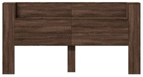 barna tölgy színű áthidalószekrény LED-ekkel 200x16,5x103,5 cm