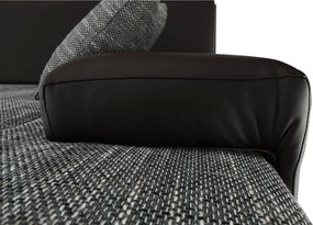 Sarokülőgarnitúra, barna/szürkésbarna melír, TRAMP