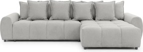 Világosszürke sarokkanapé (jobb oldali-heverő résszel) Albane – Ropez