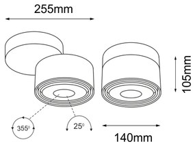 Shilo 1121 - Spotlámpa HIMI 1xGU10/15W/230V fekete