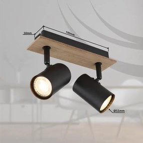 Globo 57905-2 - Spotlámpa LINCA 2xGU10/35W/230V