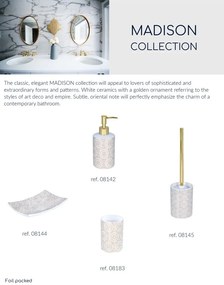 BISK Erga Madison, álló szappanadagoló, fehér-arany, ERG-08142