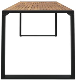 tömör akácfa kerti asztal U-alakú lábakkal 200 x 90 x 75 cm