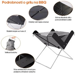 Összecsukható hordozható grill - GRILLOMATE