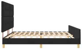Ágykeret Fekete 200x200 cm Szövet