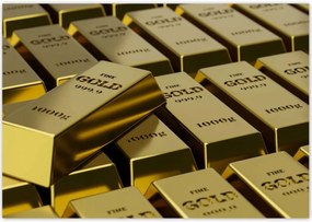 Poszterek 100x70 Arany rúd arany 1000g