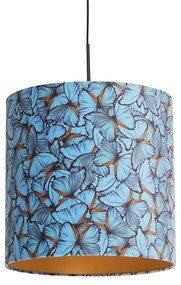 Lógólámpa bársony árnyékolóval pillangókkal arannyal 40 cm - Combi