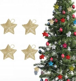 Ecarla karácsonyfa medál szett Arany Csillagok 4DB BSN54