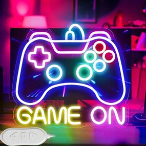 Neon Led gamer Gamepad dekoráció Multikolor fényerőszabályzó Usb