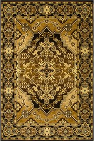 Szőnyeg Olcsó Nemes Dísz Barna Bézs Nappaliba Arany 250x350 cm