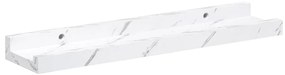 vidaXL Falpolc polcokkal 2 pcs Fehér márvány 40 x 9 x 3 cm Faanyag