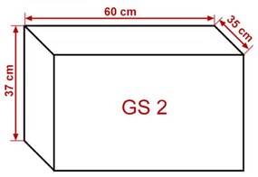 prince panama gs2 vízszintes szekrény lefelé nyíló sonoma tölgy