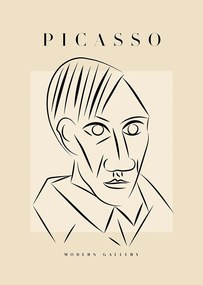 Picasso Önarckép Poszter krémszínű 40x50cm #720