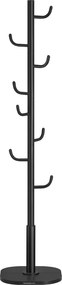 Kaktusz alakú ruhafogas állvány, 175,3 cm magas, fekete tintaszínben