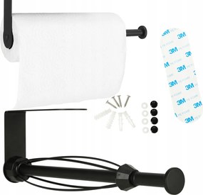 Akasztó Konyhai Papír Törölközőtartó Fekete Loft Matt Fém