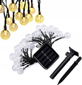 Szoláris Füzér Kertre, Szoláris Lámpák 100 Led-es Izzóval Erkélyre, 16 méter