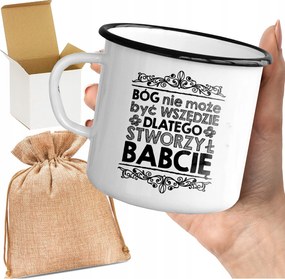 Bögre_zománcozott Nyomott Mintás Nagymama Napi Ajándék Nagymama Ajándék