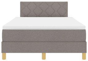 Box Spring Ágy Matraccal &amp; LED Taupe 120x200 cm Szövet