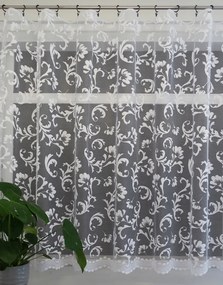 Mg Függöny jacquard 31630 Fehér 250x250cm készre varrva Bt M