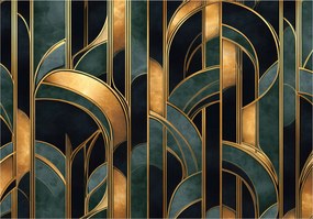 Fotótapéta Art Deco Arany Hålószoba Nappali Tapéta Flizelina 150x105