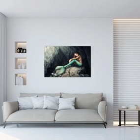 Kép - Hableány a sziklán (90x60 cm)