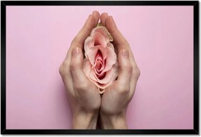 Poszterek keretben 60x40 Virág a kézben