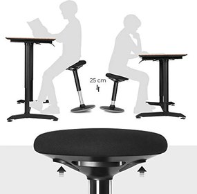 Irodai szék, ergonomikus szék, 56-81 cm magasságban állítható, fekete