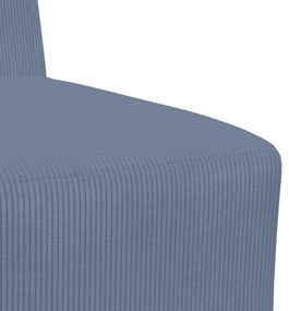 kék kordbársony szövet kanapészék 55 cm