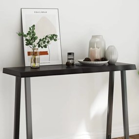 sötétbarna kezelt tömör asztallap 120x40x(2-6) cm