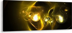 Absztrakt kép sárga gömbök (120x50 cm)