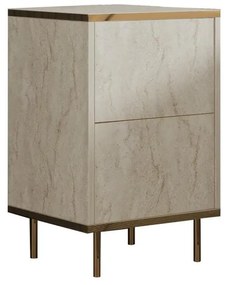 Éjjeliszekrény Imaj - Travertine, Gold