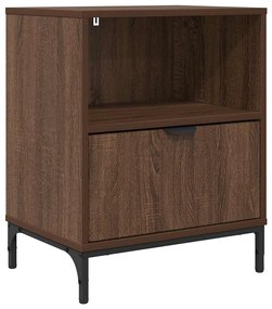 Éjjeli asztal fiókkal barna tölgy 49 x 36 x 61 cm Faanyag