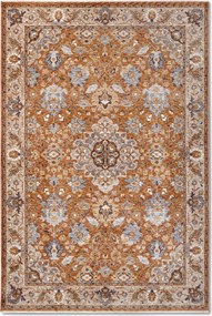 Hagyományos szőnyeg nappaliba 120x170cm,klasszikus narancssárga-krém minta